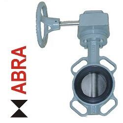 Затвор поворотный межфланцевый маслобензостойкий ABRA-BUV-VF863D450G Ду450 Ру16 с редуктором